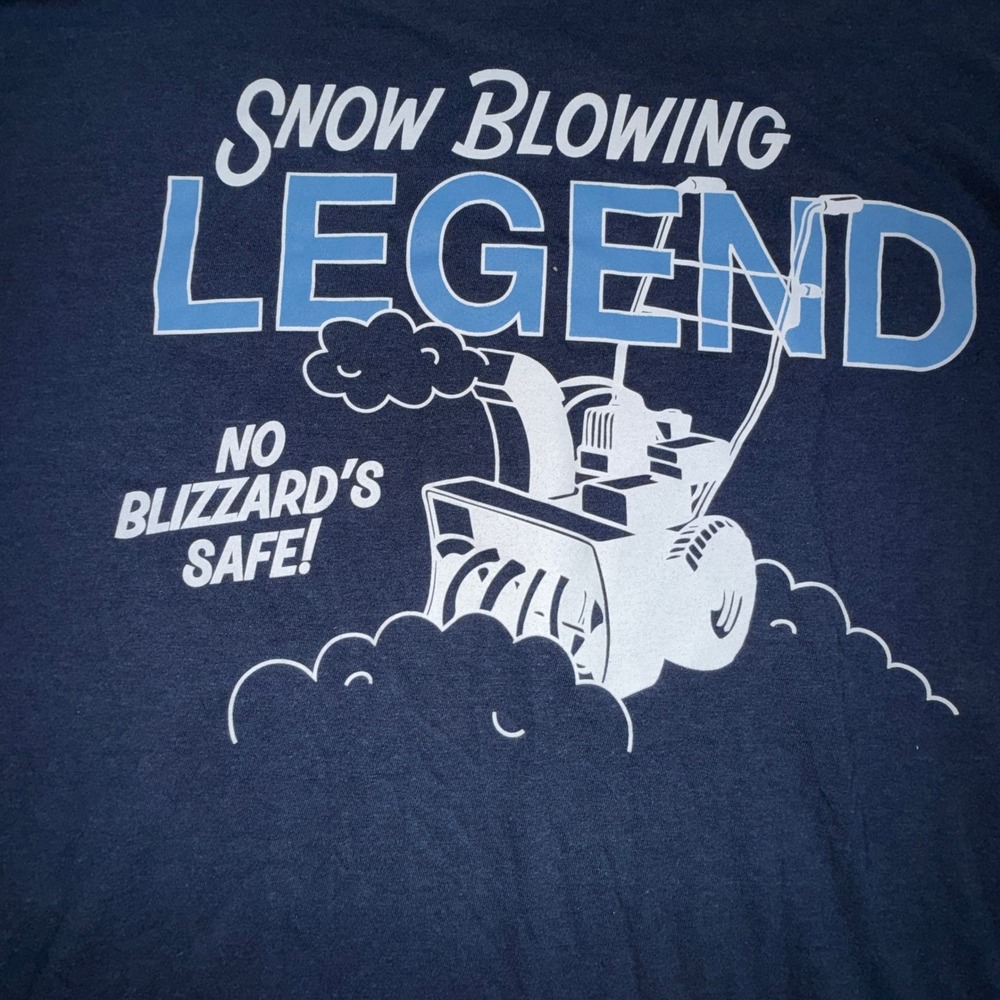 Where I'm From Snow‎ Blowing Legend T-Shirt Mens Medium Navy New Graphic Tee